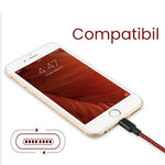 Cablu de Date pentru Telefon, Flippy, Cablu USB spre Lightning Compatibil cu iPhone, Lungime 1 M, Impletit Triunghiular