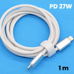 Cablu de Incarcare Rapida pentru Telefon, Flippy, Power Delivery 27W, Potrivit Compatibil cu iPhone, Impletit texturat
