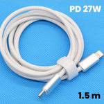 Cablu de Incarcare Rapida pentru Telefon, Flippy, Power Delivery 27W, Potrivit Compatibil cu iPhone, Impletit texturat