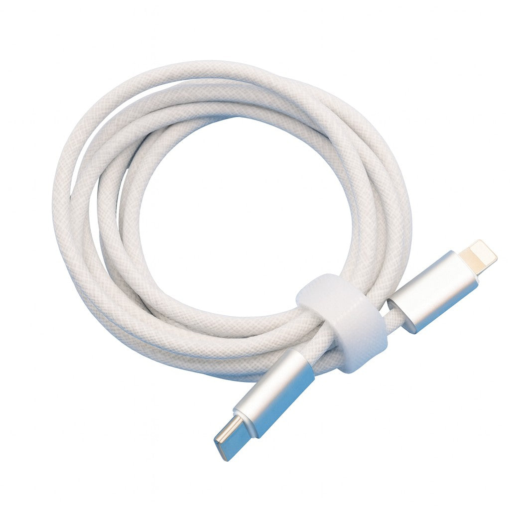 Cablu de Incarcare Rapida pentru Telefon, Flippy, Power Delivery 27W, Potrivit Compatibil cu iPhone, Impletit texturat