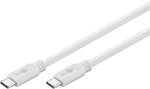 Cablu de incarcare si sincronizare USB type C 3.2 Gen1 tata-tata PD 60W 1m alb Goobay