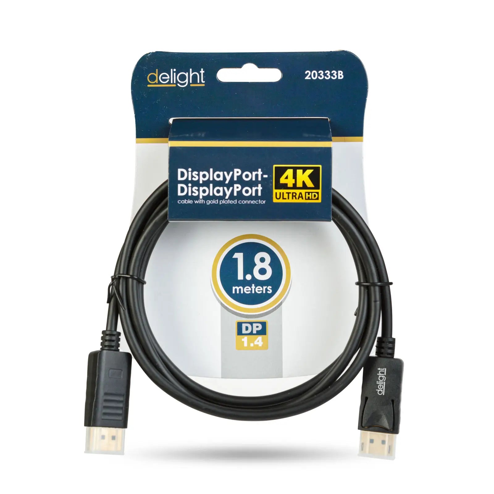 Cablu DisplayPort v1.4 la DisplayPort v1.4 4K HDR + MST 1.8m delight 20333B