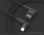 Cablu Golf Pudding Micro USB 48M 1m 2.4A negru