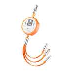 Cablu Retractabil 3in 1 pentru Telefon, Flippy, Cablu de incarcare rapida 100W, stil Mecha, potrivit pentru Auto,