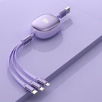 Cablu Retractabil Universal pentru Telefon, Flippy, Universal 3in1 pentru Orice Tip de Telefon, Micro-USB, Lightning,