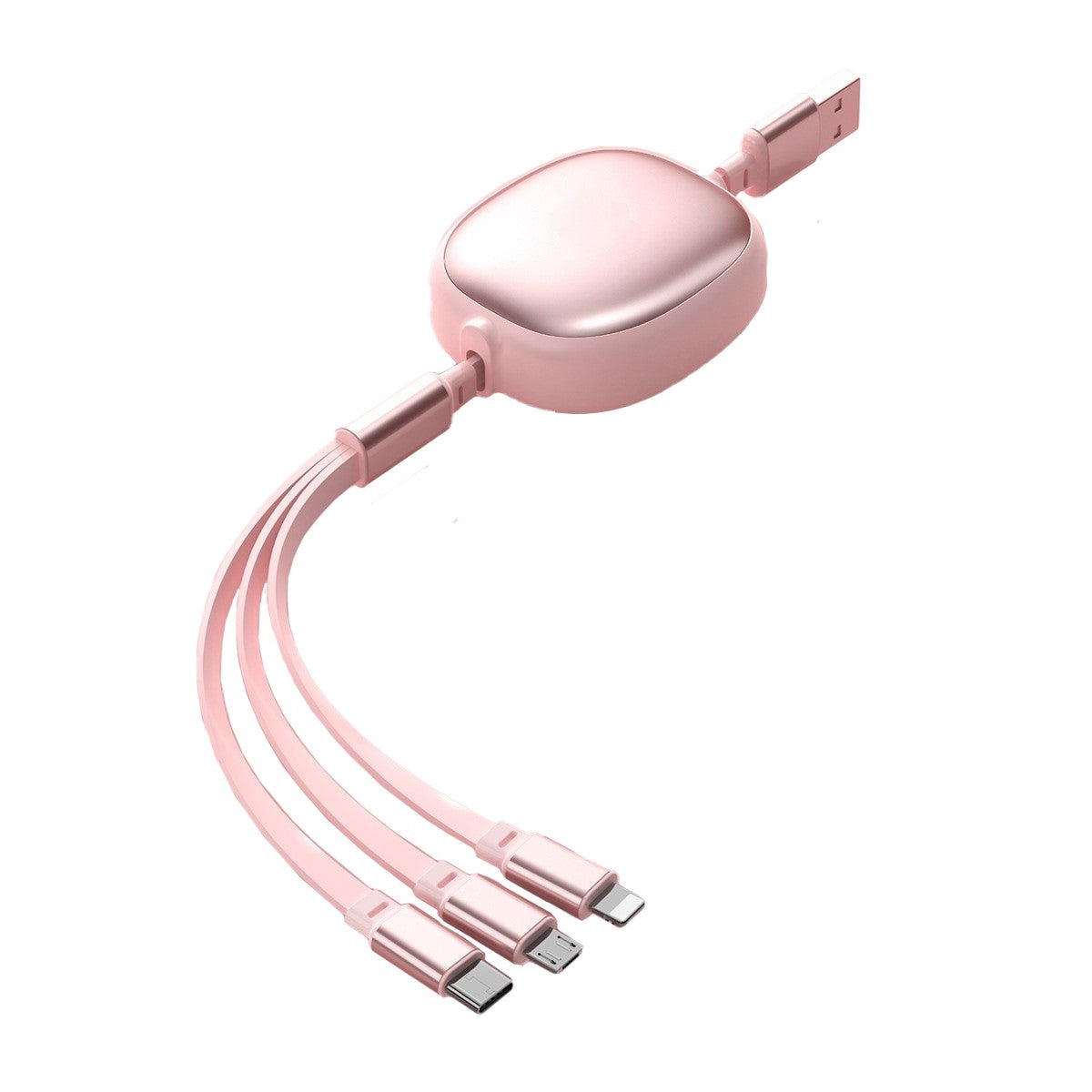 Cablu Retractabil Universal pentru Telefon, Flippy, Universal 3in1 pentru Orice Tip de Telefon, Micro-USB, Lightning,