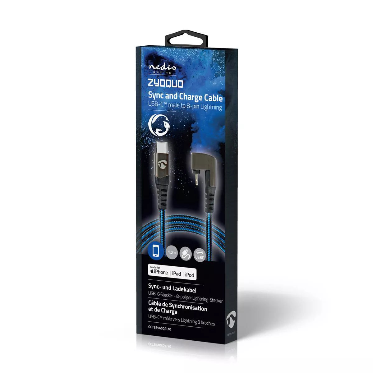 Cablu sincronizare incarcare USB Type C - Lightning 180 1m NEDIS