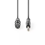 Cablu stereo XLR 3 pini mama - JACK 6.5 mm tata 3m gri NEDIS