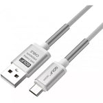 Cablu Thunder Micro USB Golf 40M argintiu 1m 2.4A Fast charging