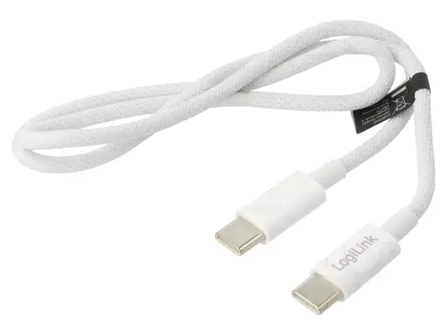 Cablu USB 2.0 C - USB C 0.5m 3A 60W alb 480Mbps date /incarcare Logilink CU0340