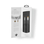 Cablu USB TYPE C tata - Jack 3.5 mm tata 1m aurit argintiu Nedis