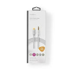Cablu USB TYPE C tata - Jack 3.5 mm tata 1m aurit argintiu Nedis