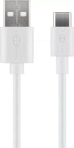 Cablu USB Type C tata - USB 2.0 tata 1m 3A 0.48Gbit/s alb Goobay