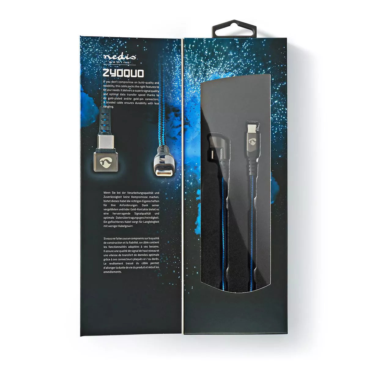 Cablu USB Type C tata - USB Type C tata conector gaming 180 2m NEDIS