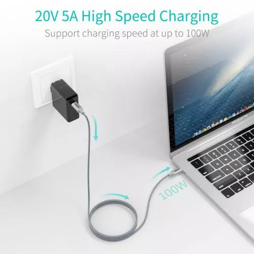 Cablu USB Type C - USB Type C PD 100W 1.8m gri Choetech XCC-1002-GY