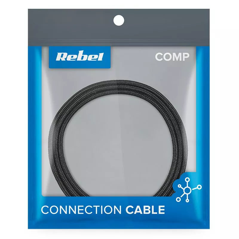 Cablu USB - USB Type C 2m negru REBEL