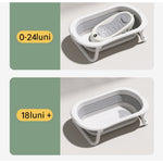 Cada de Baie Pliabila, Flippy, cu Suport, Indicator de Temperatura, 0-8 Ani, din PP+TPR, 45 l Capacitate, 80 x 50 x 23