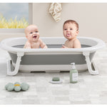 Cada de Baie Pliabila, Flippy, cu Suport, Indicator de Temperatura, 0-8 Ani, din PP+TPR, 45 l Capacitate, 80 x 50 x 23