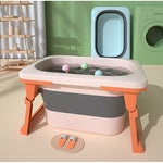 Cada Pliabila pentru Baie, Flippy, din PP+TPE, pentru Copii 0-6 Ani, cu Picioare, Suport de Sezut, Scurgere Etans, 80 x