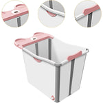 Cada Pliabila pentru Baie, Flippy, din PP+TPE, pentru Copii +6 Luni, Model Ursulet, Scaun de Interior, Detasabil, 82 x