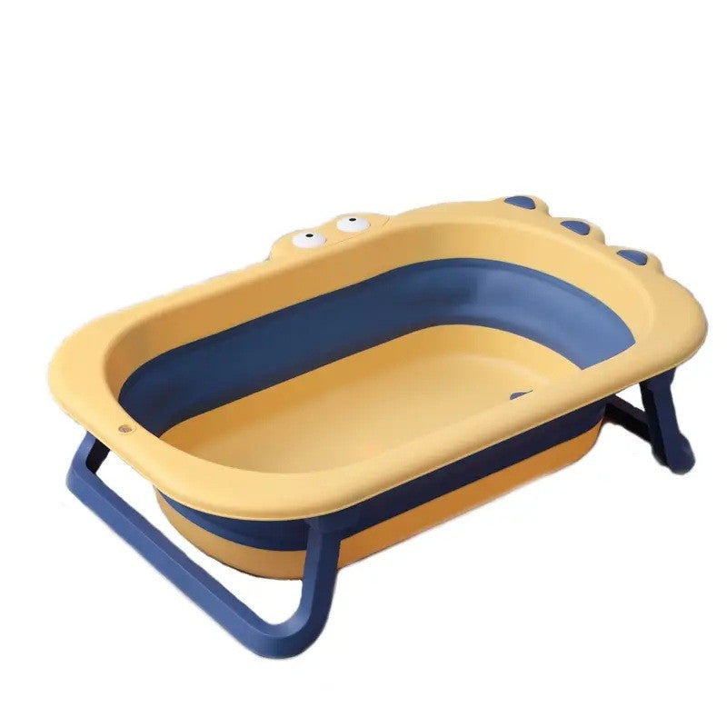 Cada Pliabila pentru Baie, Flippy, din PP+TPR, pentru Copii 0-6 Ani, Model Crocodil, Dop de Scurgere, 80x54x21 cm,