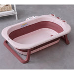 Cada Pliabila pentru Baie, Flippy, din PP+TPR, pentru Copii 0-6 Ani, Model Crocodil, Dop de Scurgere, 80x54x21 cm, Roz
