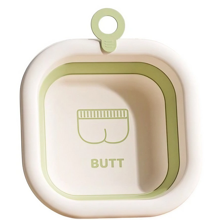 Cada Pliabila pentru Baie pentru Copii, Flippy, Cadita pentru Bebelusi, Model Patrat pentru Fundulet, Verde, 30x30x3.5
