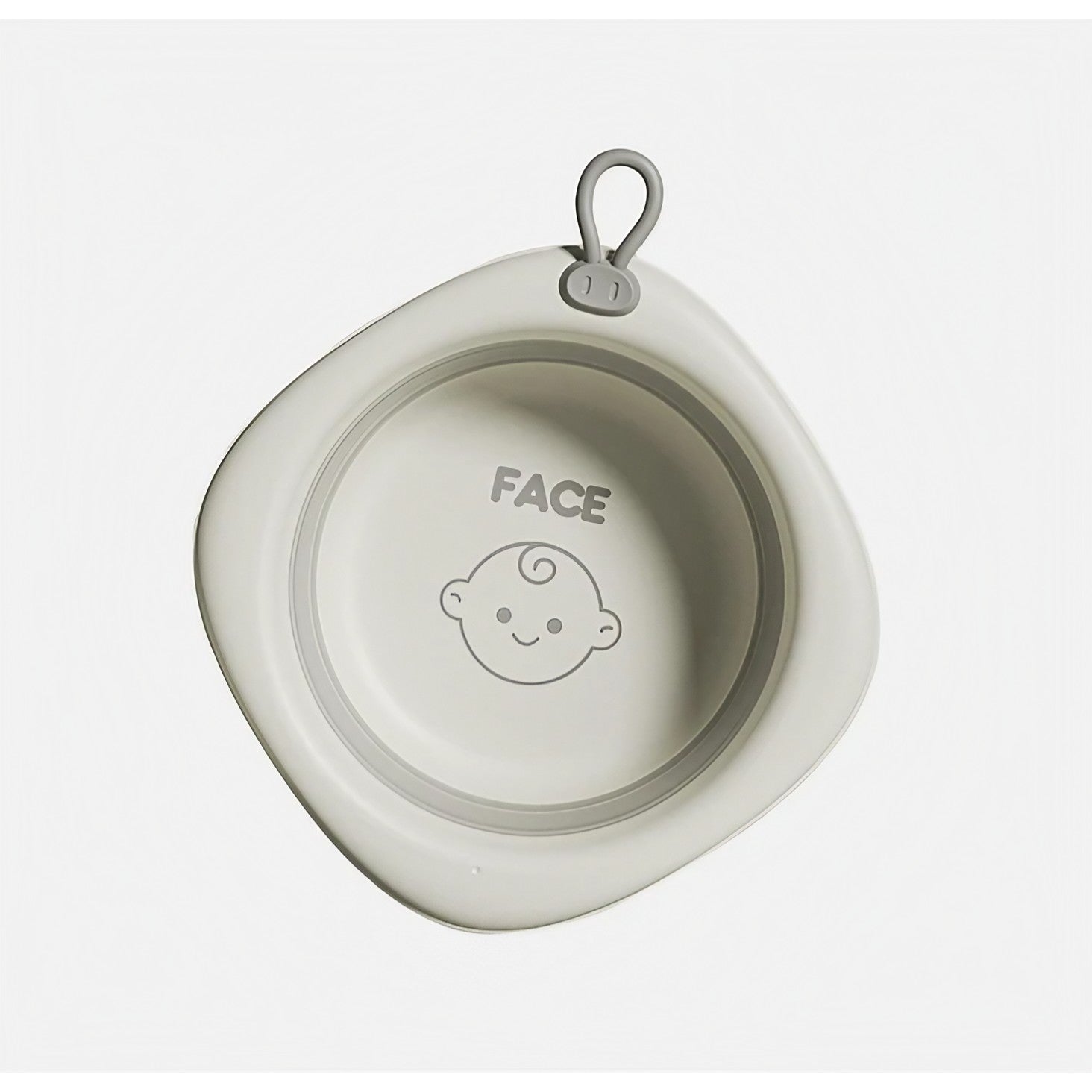 Cada Pliabila pentru Baie pentru Copii, Flippy, Cadita pentru Bebelusi, Model Romb pentru Fata, Gri, 31.5x31.5x3.5 cm,