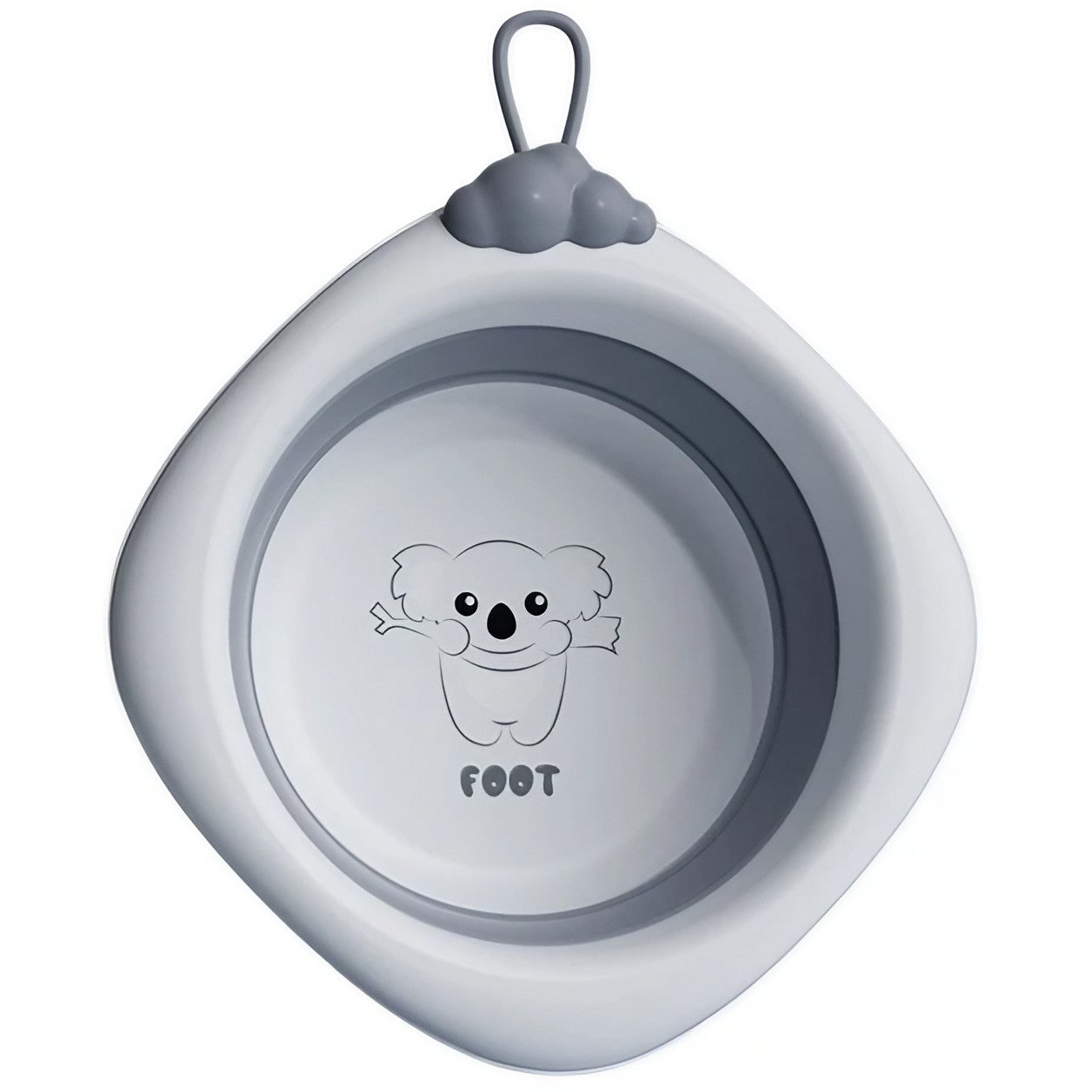 Cada Pliabila pentru Baie pentru Copii, Flippy, Cadita pentru Bebelusi, Model Romb pentru Picioare Koala, Gri,