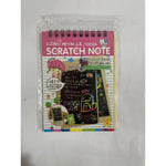 Caiet cu fise razuibile Flippy, DIY Magic Scratch, 12 File, Curcubeu, Creion din Lemn, Cartonase negre, 14.5 x 10 cm,