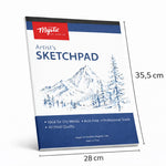 Caiet Schite Perfect Bound, Flippy, 50 File Hartie, 28 x 35,5 cm, Coperta Carton , Albastru