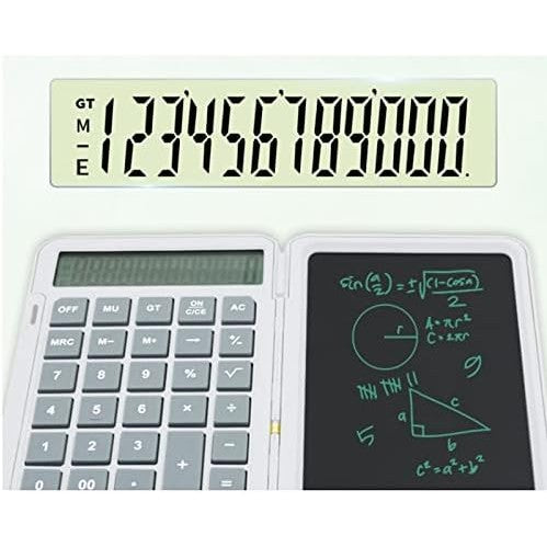 Calculator de Mana Reincarcabil cu Tabla de Scris, Flippy, Calculator Portabil, Ecran LCD, Afisaj cu 12 Cifre, Ecran de