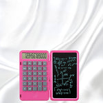 Calculator de Mana Reincarcabil cu Tabla de Scris, Flippy, Calculator Portabil, Ecran LCD, Afisaj cu 12 Cifre, Ecran de