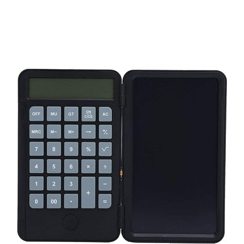 Calculator de Mana Reincarcabil cu Tabla de Scris, Flippy, Calculator Portabil, Ecran LCD, Afisaj cu 12 Cifre, Ecran de