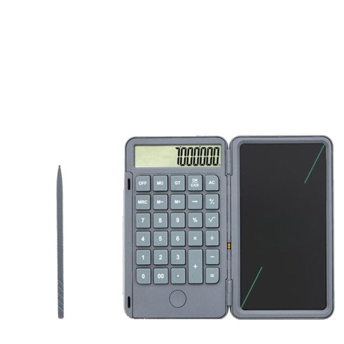 Calculator de Mana Reincarcabil cu Tabla de Scris, Flippy, Calculator Portabil, Ecran LCD, Afisaj cu 12 Cifre, Ecran de