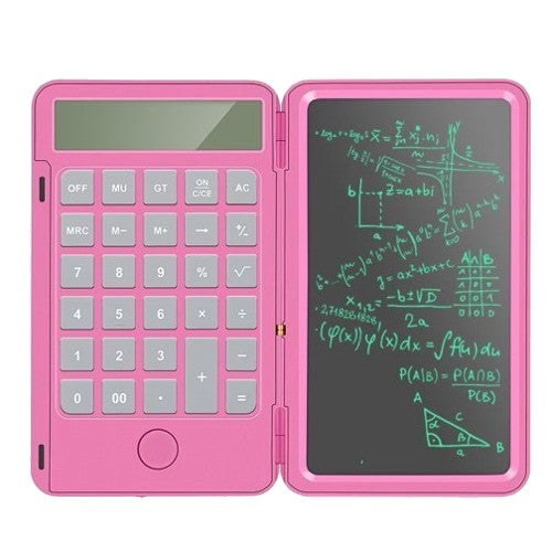 Calculator de Mana Reincarcabil cu Tabla de Scris, Flippy, Calculator Portabil, Ecran LCD, Afisaj cu 12 Cifre, Ecran de