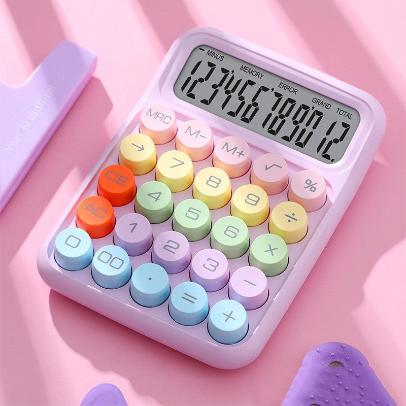 Calculator Electronic pentru Copii, Flippy, Calculator Dragut pentru Scoala Primara, Ecran mare 12 digits si Tastatura