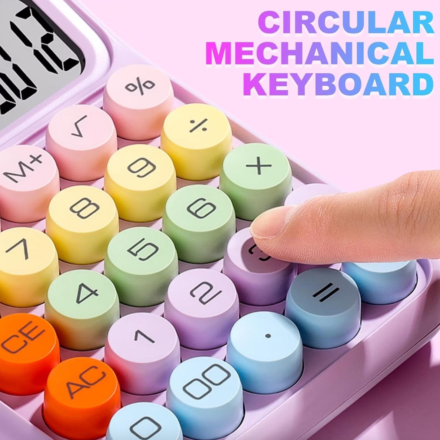 Calculator Electronic pentru Copii, Flippy, Calculator Dragut pentru Scoala Primara, Ecran mare 12 digits si Tastatura