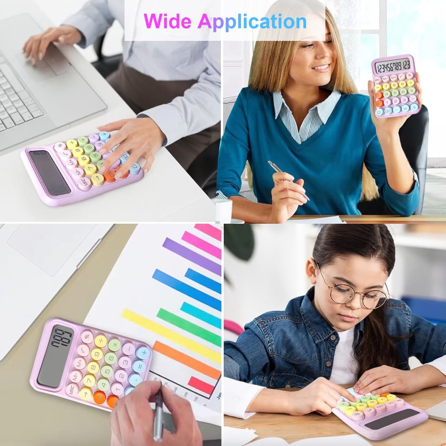 Calculator Electronic pentru Copii, Flippy, Calculator Dragut pentru Scoala Primara, Ecran mare 12 digits si Tastatura