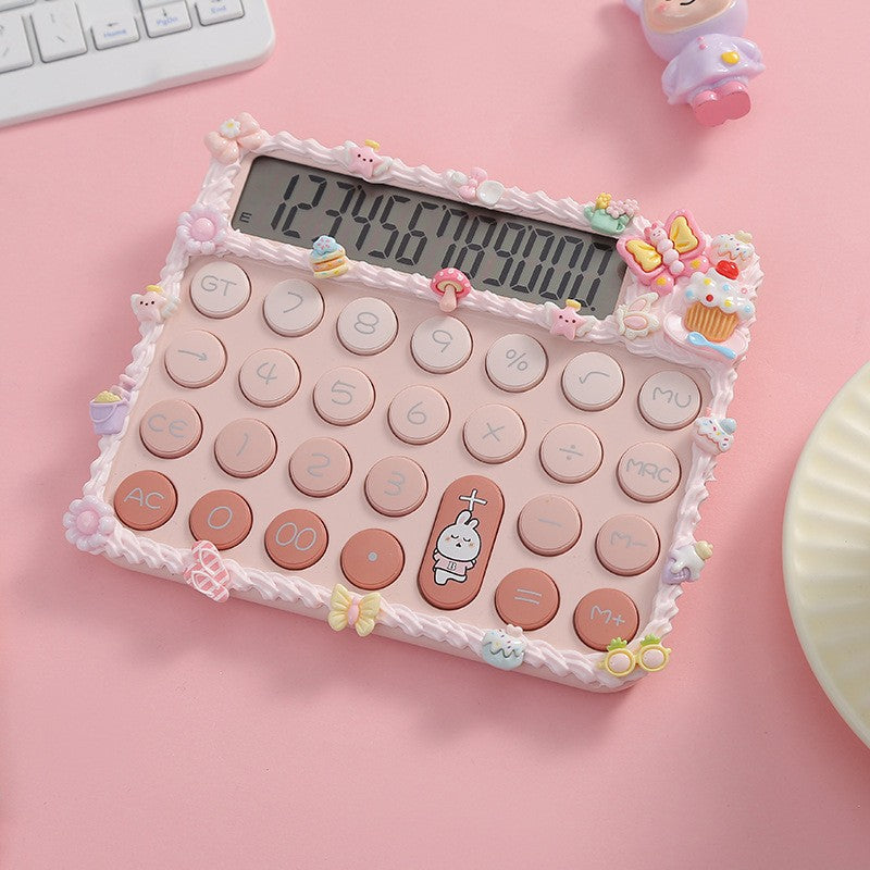 Calculator Electronic pentru Fete, Flippy, Calculator Dragut pentru Scoala Primara, Ecran mare 12 digits si Tastatura