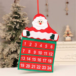 Calendar de Craciun Flippy, Mos Craciun, tip decoratiune, material poliester, cu buzunarele, pentru brad sau prete, 20