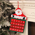 Calendar de Craciun Flippy, Mos Craciun, tip decoratiune, material poliester, cu buzunarele, pentru brad sau prete, 20