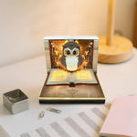 Calendar Interactiv 3D 2026, Flippy, Calendar de Sculptura cu Luminite LED, Bufnita Magic World, pentru Copii, Calendar