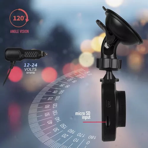 Camera auto DVR NGS HD 720p 120 ecran 2" negru