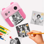 Camera Instantanee pentru Copii, Flippy, cu Functie de Printare, Cablu USB-C, Bluetooth, compatibil iOS/Android,