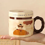 Cana din ceramica, Flippy, Cana pentru Cafea, Ceai, Cana Universala, Unisex, Cana cu Capac, 9 x 8 x 8 cm, 400 ml, Model