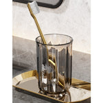 Cana de Apa pentru Clatit, Flippy, pentru Periuta de Dinti, 200 ml, 10.4 x 7.3 cm, Gri Transparent