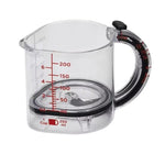 Cana de Masurat, Flippy, cu Maner, Reglabila, din ABS si Silicon, 250 ml, Transparent