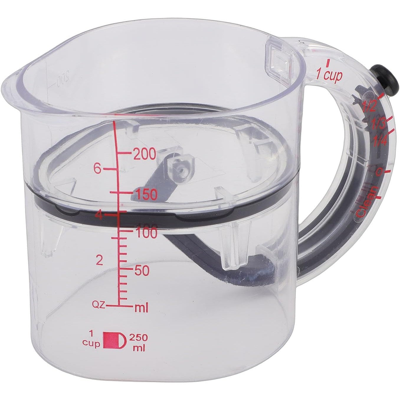 Cana de Masurat, Flippy, cu Maner, Reglabila, din ABS si Silicon, 250 ml, Transparent