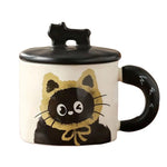 Cana din Ceramica, Flippy, Model in Cutie pentru Cadou, Cana pentru Ceai, Cafea, Cana Retro Design Capac cu Figurina